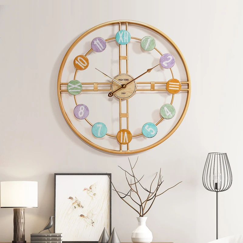 Креативные настенные часы 3D в стиле ретро декоративные Роскошные беззвучные