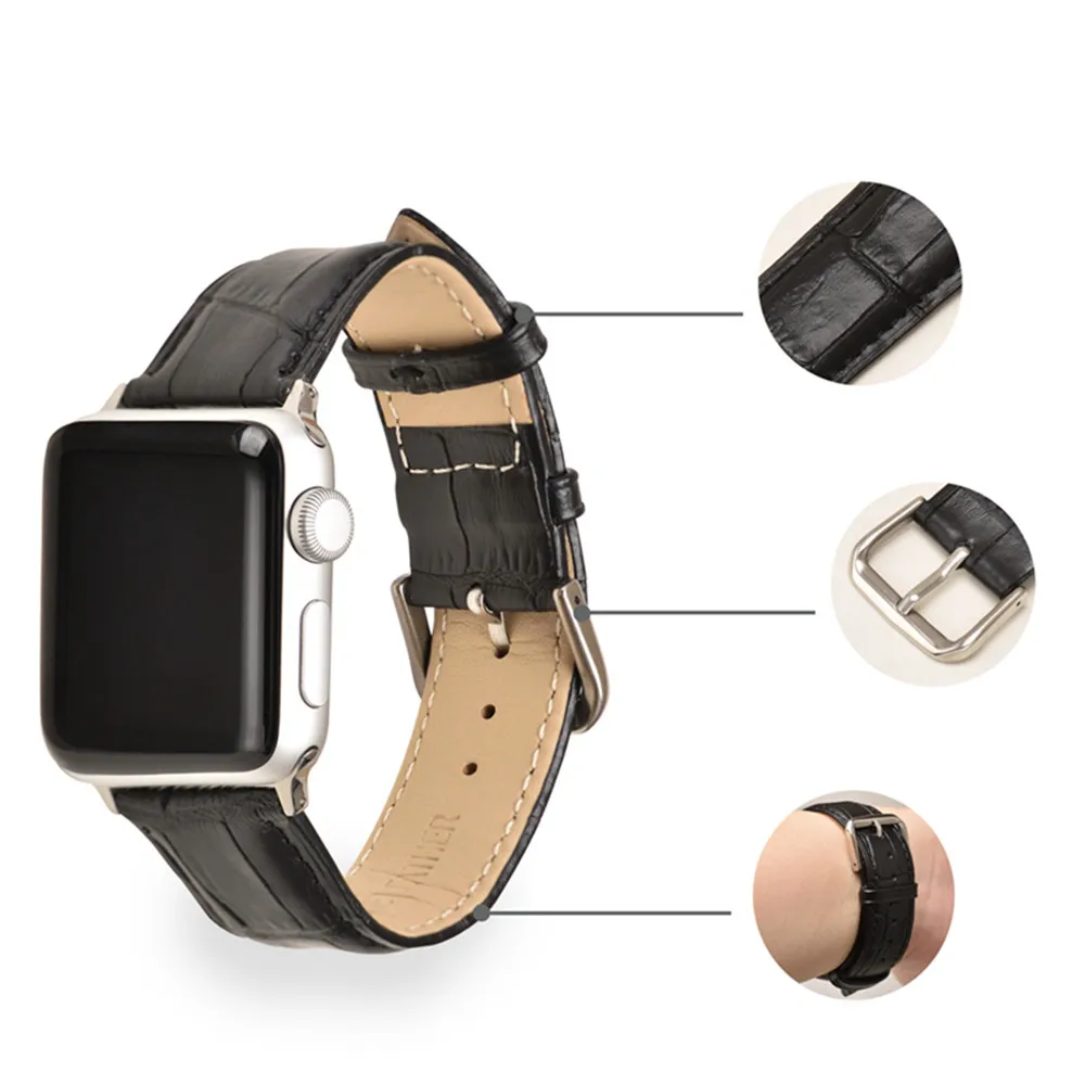 Ремешок для часов Apple Watch iWatch Series 5 4 3 2 1 Band 44 мм 42 40 38 черный коричневый розовый