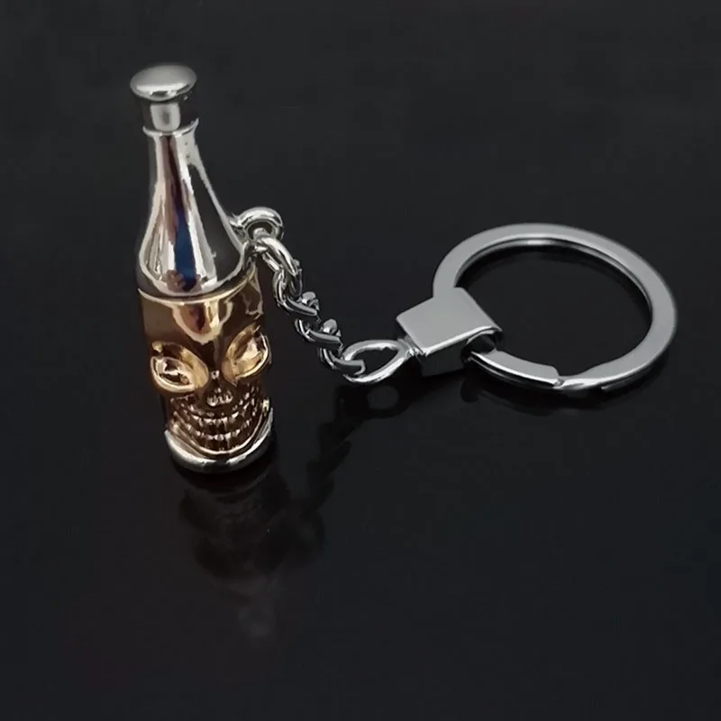 Рок н ролл в стиле панк Новая нержавеющая сталь открывалка виде черепа кулон