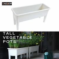 30l capacity antibiotic pp white raised garden planter bed with legs for outdoor patio flower fruit herb vegetable planting