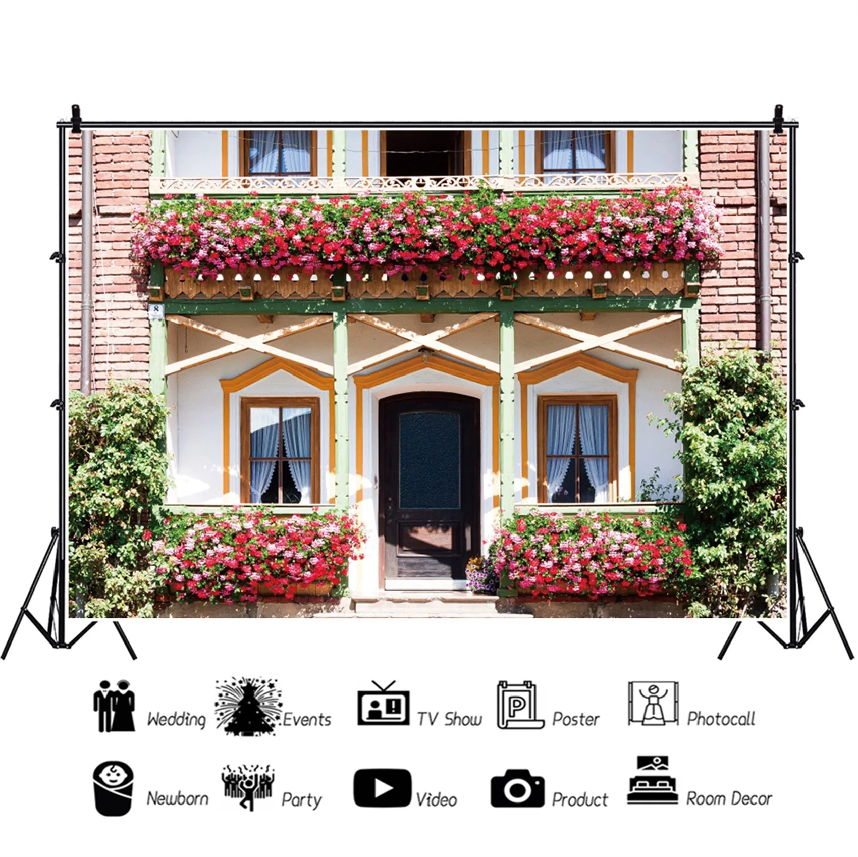 Laeacco фон для фотосъемки с изображением цветов покрытого фотографией Старый