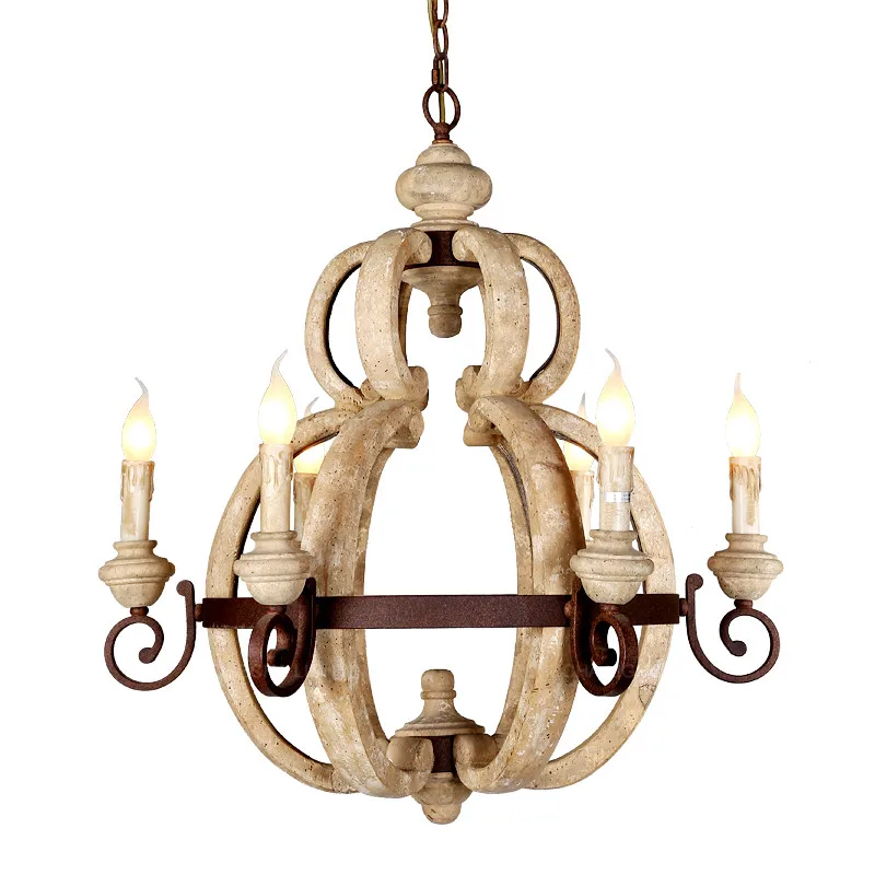 Винтажные деревянные люстры в стиле ретро подвесной светильник лофт