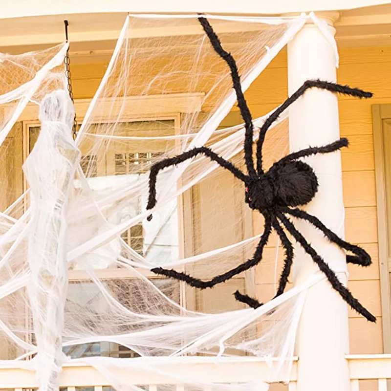 1 5 метров Счастливого Хэллоуина Паук Паутина ужас вечерние украшения бар дом с