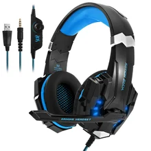 3.5mm USB Wired Gaming Headset Deep Bass Stereo Over Ear Headphone With LED Light For Laptop PC Professional Computer​ Headset