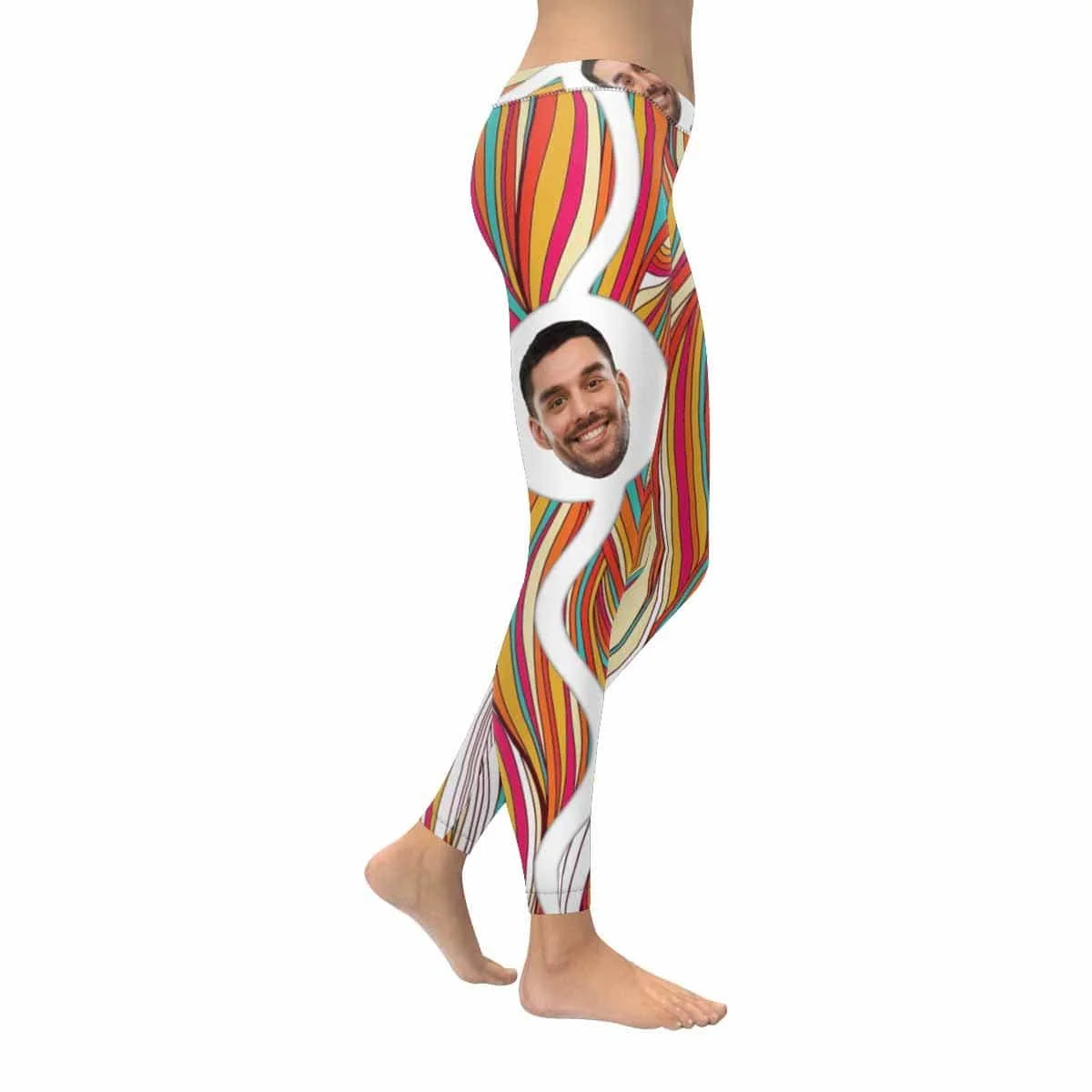 

Custom Face Distortion Style Low Rise Yoga Leggings