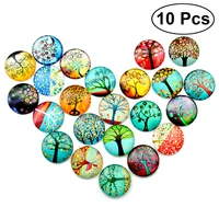 10pcs 12mm mixed round mosaic tiles for crafts glass mosaic supplies for jewelry making