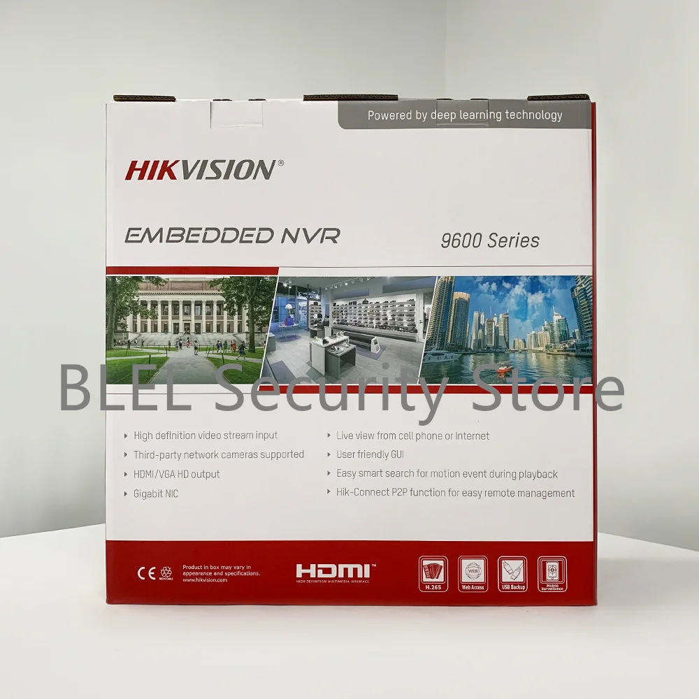 

Original Hikvision DS-9664NI-I8 English Version NVR 64CH Support up to 12MP camera 8 SATA for 8HDDs HMDI1 and up to 4K NVR