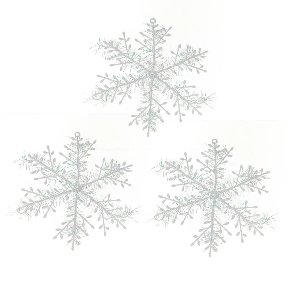 

3pcs Christmas White Snowflake Xmas Trees Hang Pendant Windows Party Decor Xmas Party Holiday Christmas Ornaments Home Decor