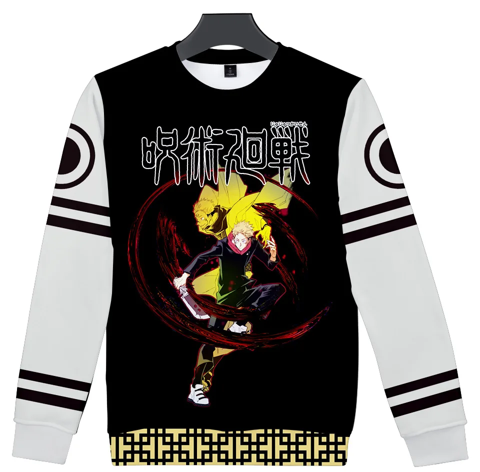 

2020 Streetwear Jujutsu Kaisen Sweatshirts O-Neck Long Sleeves Harajuku Casual 3D Sweatshirt for Women/Men streetwear Pullover