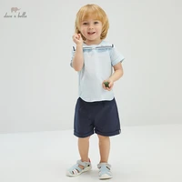 db16908 dave bella baby boys summer casual letter clothing sets kids boy fashion short sleeve sets children 2 pcs suit
