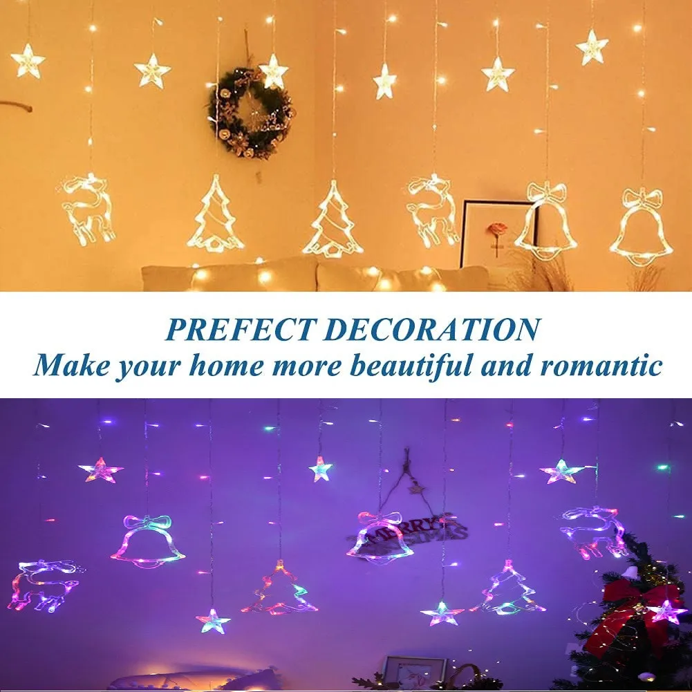 

Christmas Fairy Lights LED Tree Deer Bells LED String Light Garland String Outdoor For Home Wedding Party New Year Decor