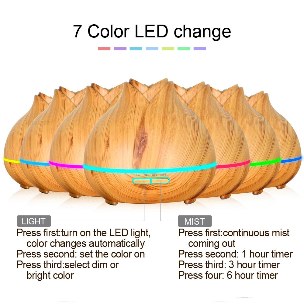 Увлажнитель воздуха ультразвуковой с отделкой под дерево 400 мл | Бытовая техника