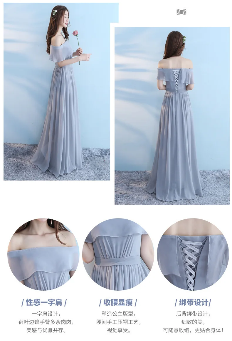 Vestido Longo, розовые платья подружек невесты, новинка, элегантное серое длинное свадебное платье трапециевидной формы с v-образным вырезом, Robe De demoiseur D'honneur