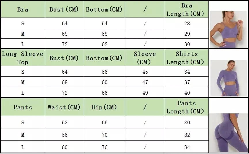 

Women Sports Seamless Gym Set Long Sleeve Top Seamless Leggings Belly Control Legging Gym Clothes Sports Suit Sexy Girls Legging