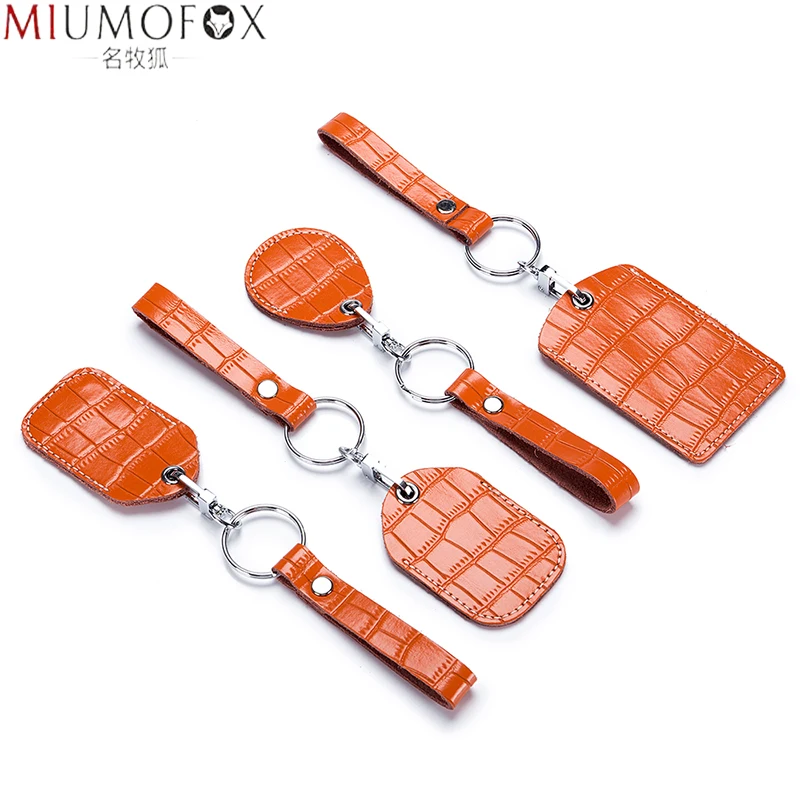 

Leather Access Card Cover Keychain Pendant Pocket Bus Card Keychains Cow Leather Cover for Starline S96 Tag Key Ring PIK Magnet