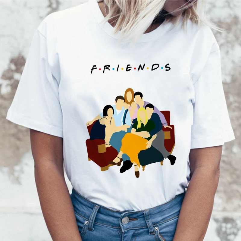 MLCRIYG новая футболка Friend Tv Show женская одежда Топы Женская в стиле Харадзюку летняя