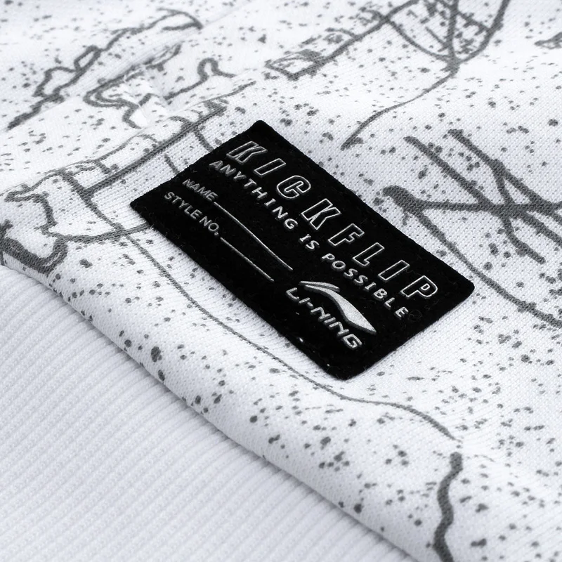 (Break Code) Мужская трендовая Толстовка Li Ning 88% хлопок 12% полиэстер подкладка li ning