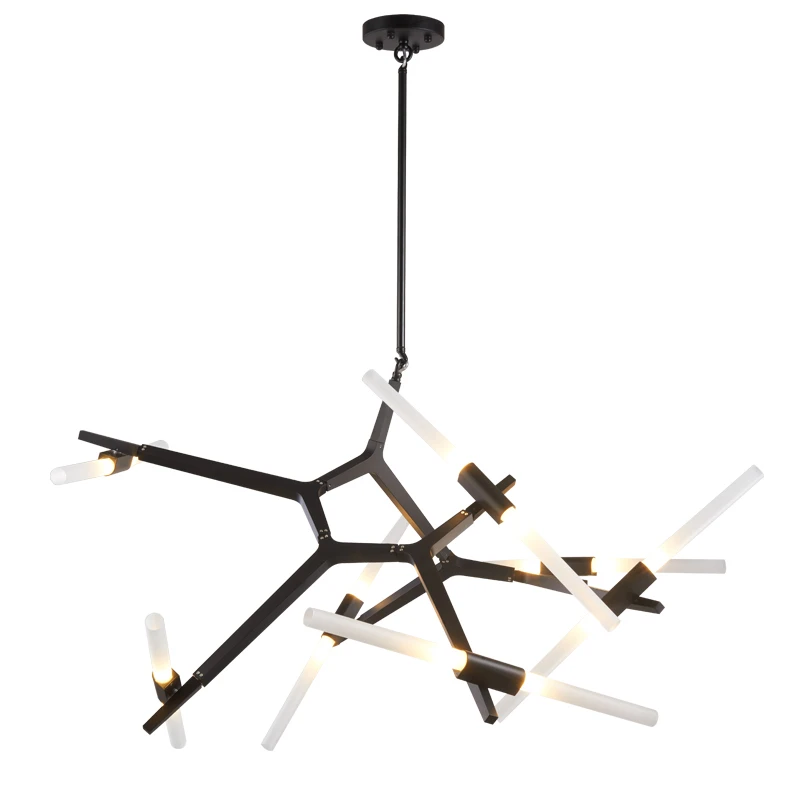 

Chandelier Villa Tree Branch Lamp Post Modern Designer Nordic Led for Fork Restaurant Chandeliers Villa Fork
