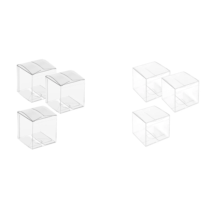 

Прозрачные подарочные коробки, пластиковые подарочные коробки, мини прозрачные коробки для конфет и капкейков, для печенья-макарон