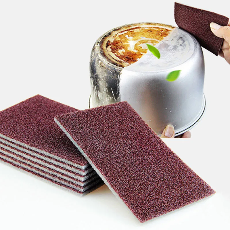 

Kitchen dish towel Magic Sponge Eraser Emery for Removing Rust Pan Pot Dish Cleaning Brush Bathroom Kitchen Accessories Gadgets