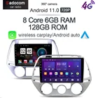 Автомобильный DVD-плеер, 720P, 360, IPS, Carplay, Android 10, 6 ГБ + 128 Гб, GPS, Wi-Fi, стерео, 5,0, радио для Hyundai I20 2010, 2012, 2013, 2014