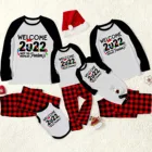 2022 рождественские Семейные одинаковые наряды для мамы, папы, детей, блузка, топы и брюки, комбинезон, Рождественская семейная одежда, пижамный комплект #4