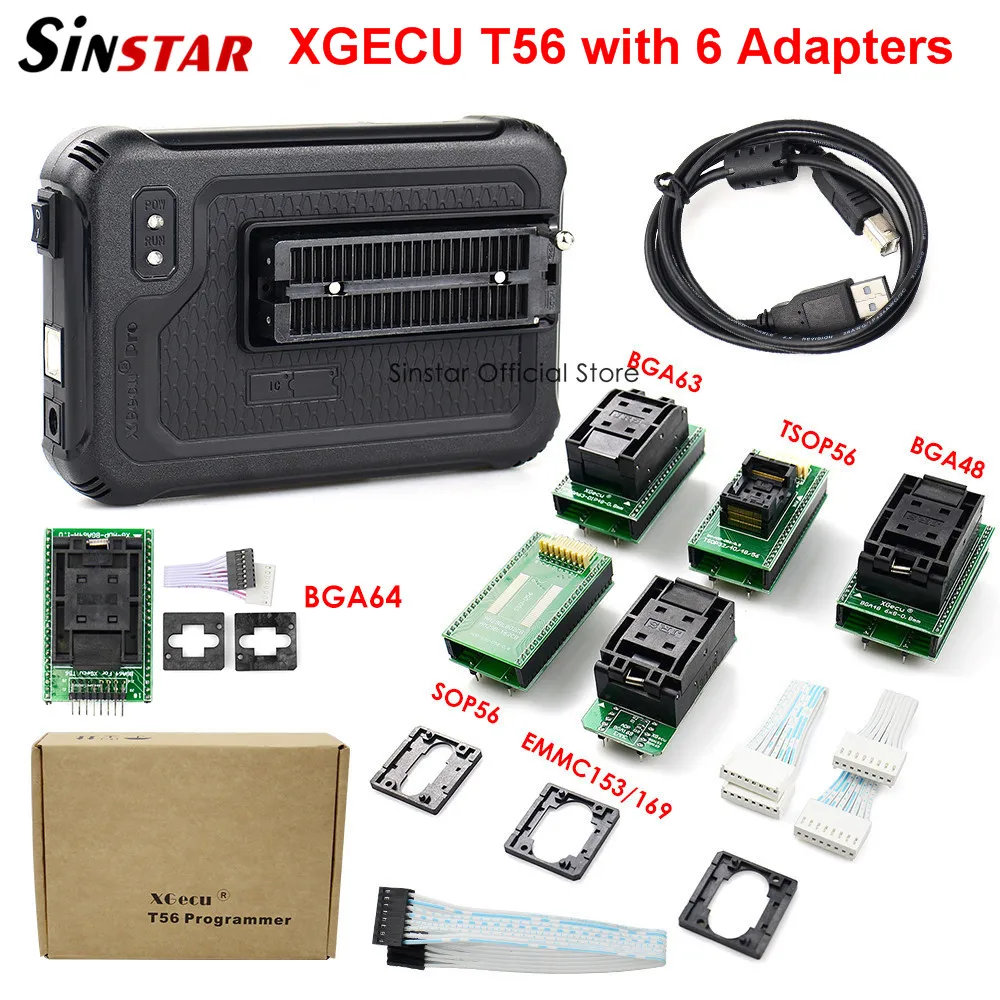 XGecu T56 программатор 56 Pin драйверы ISP поддержка 20900 + ICs для PIC/NAND Flash/EMMC