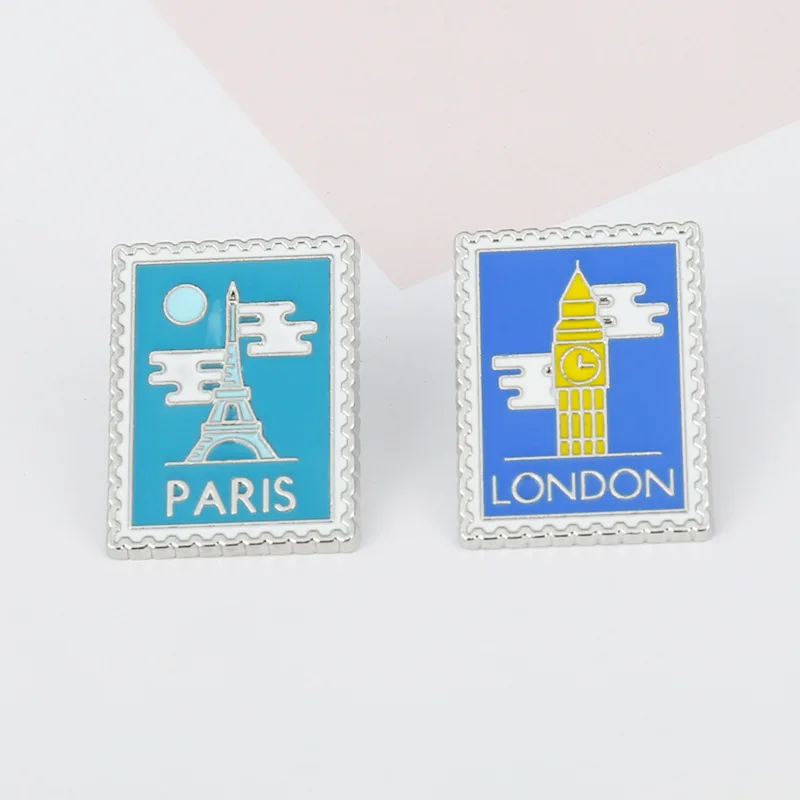 Креативная брошь в виде лондонской башни Парижа штампов римская египетская