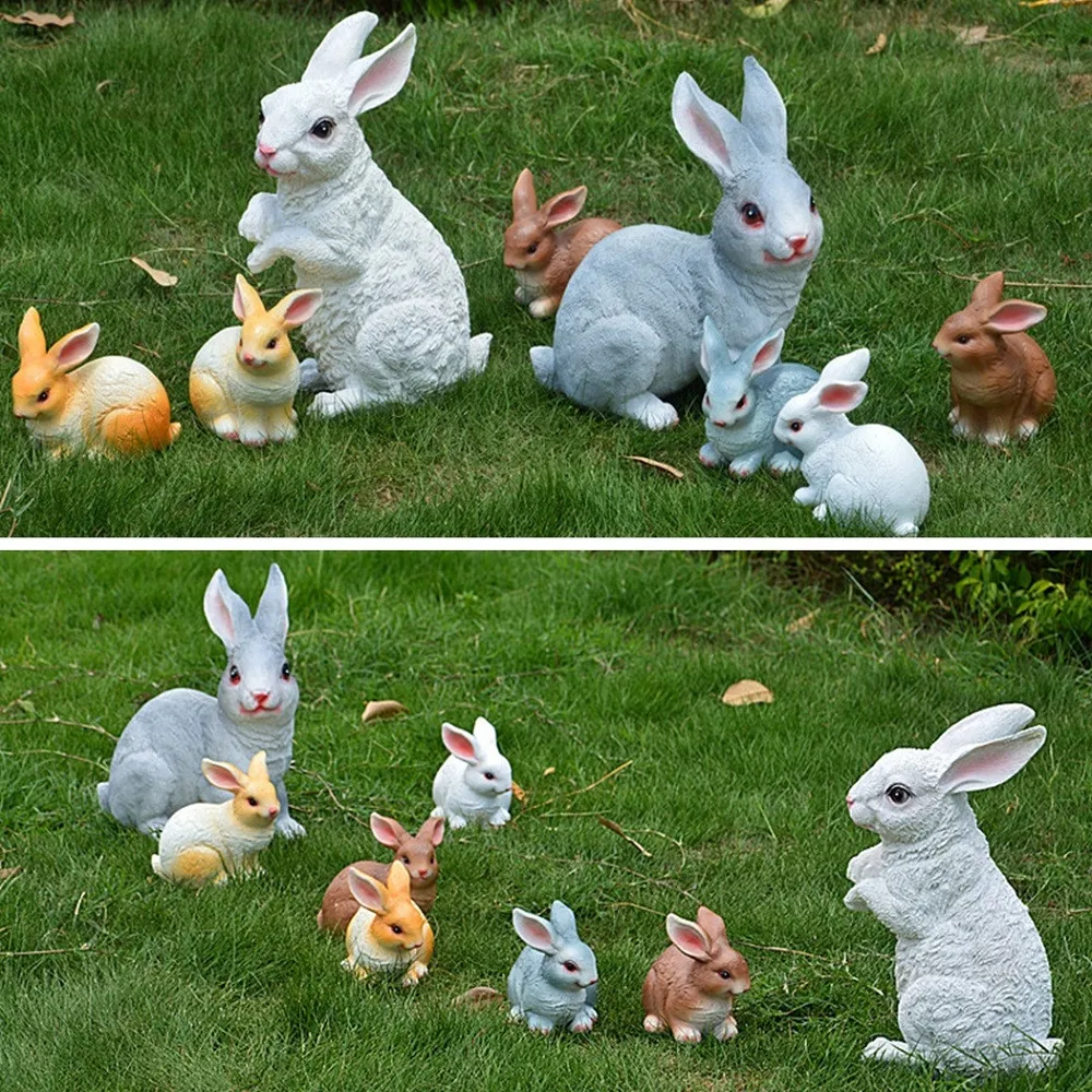 

Animal Ornament Rabbit Garden Indoor Lifelike Ornaments Outdoor Rabbit