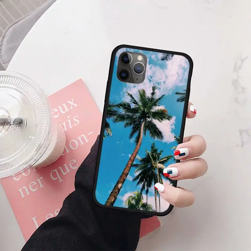 

Summer Beach coconut Palm tree Phone Case for iPhone 11 12 mini pro XS MAX 8 7 6 6S Plus X 5S SE 2020 XR