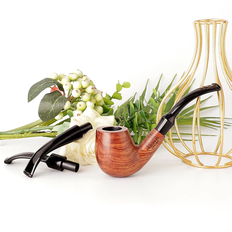 

MUXIANG-3pcs/lot Acrylic Pipe Bent Stem Pipe Smoke 9mm Wood Filter Bender Mouthpiece Tobacco Smoking Pipe Accessories be0014-16