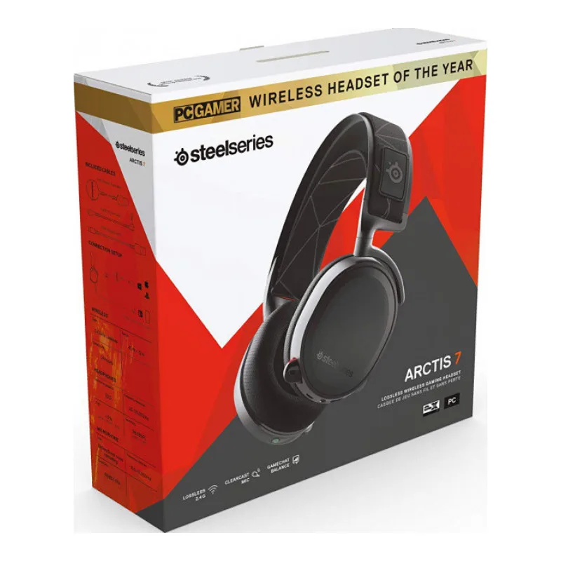 Игровые наушники SteelSeries Arctis 7 2019 Edition Black (61505) | Электроника