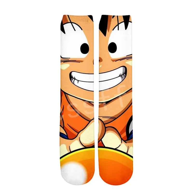 Tessffel Горячая Аниме Dragon Ball Z Goku Saiyan Harajuku, унисекс, Повседневные детские носки, модель 3D полный с рисунком кролика для мальчиков и девочек/мужские/женские разноцветные безбортные носки S-3