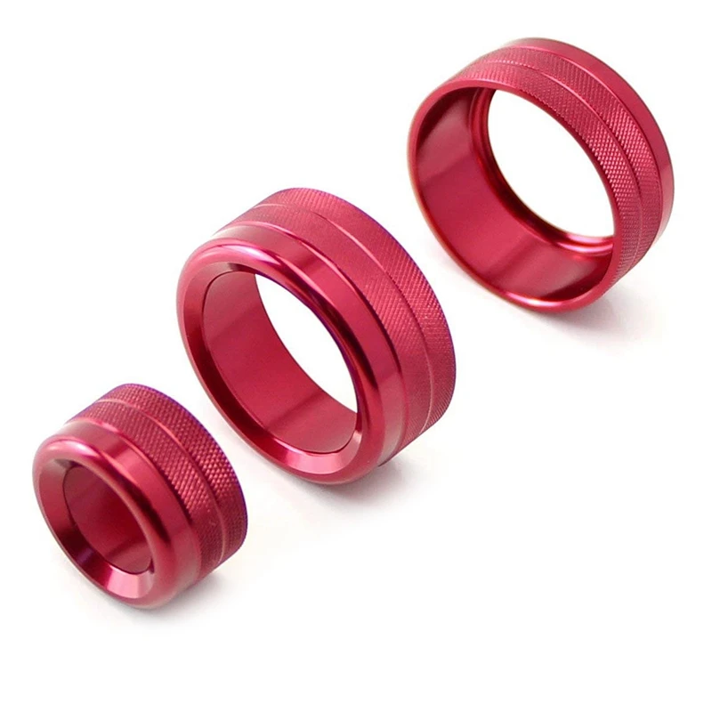 AC Climate Control and Radio Volume Knob Ring Covers for BMW 1 2 3 3GT 4 Series (F20 F22 F30 F31 F32 F33 F80 F82 F87) 3Pcs Red | Автомобили