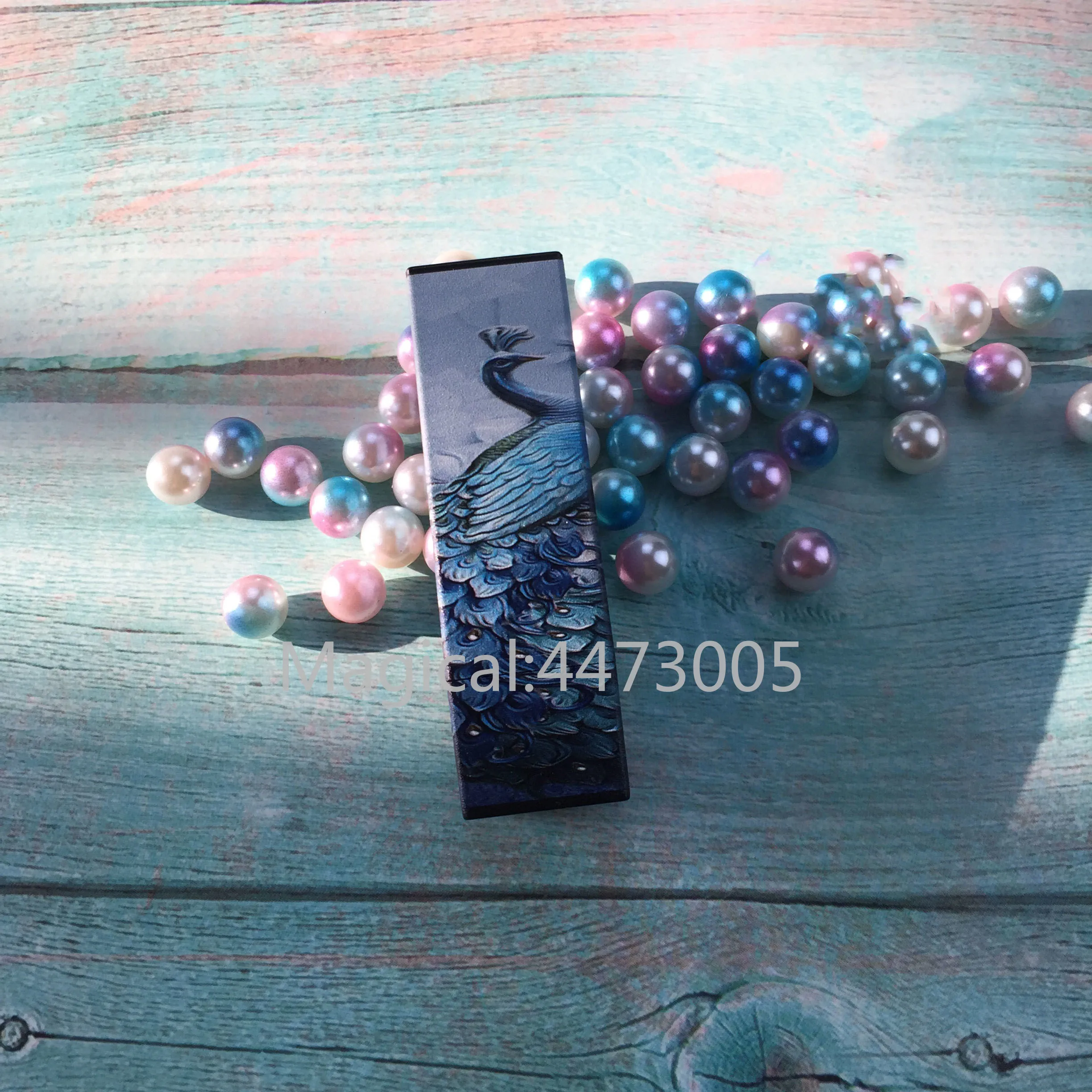 

5/10/30/50pcs Blue Peacock Butterfly Square China Style 3d 12.1mm Empty Lipstick Tube Lip Balm Container Shell Packaging Makeup