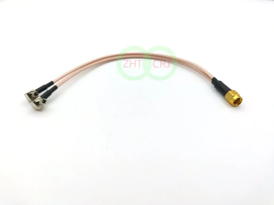 

20pcs SMA Male to Y Type 2x TS9 Male Plug Splitter Combined Pigtail Cable RG316 New