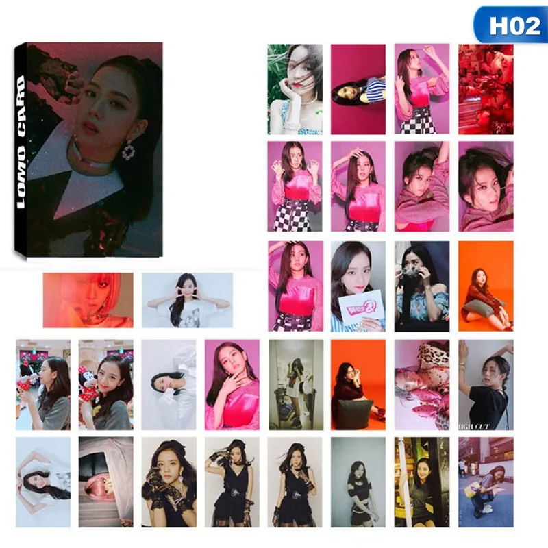 KPOP BLACKPINK альбом самодельная бумага Lomo карта фото плакат в виде карты HD Фотокарта 30 шт./компл. коллекция фанатов - Цвет: h02