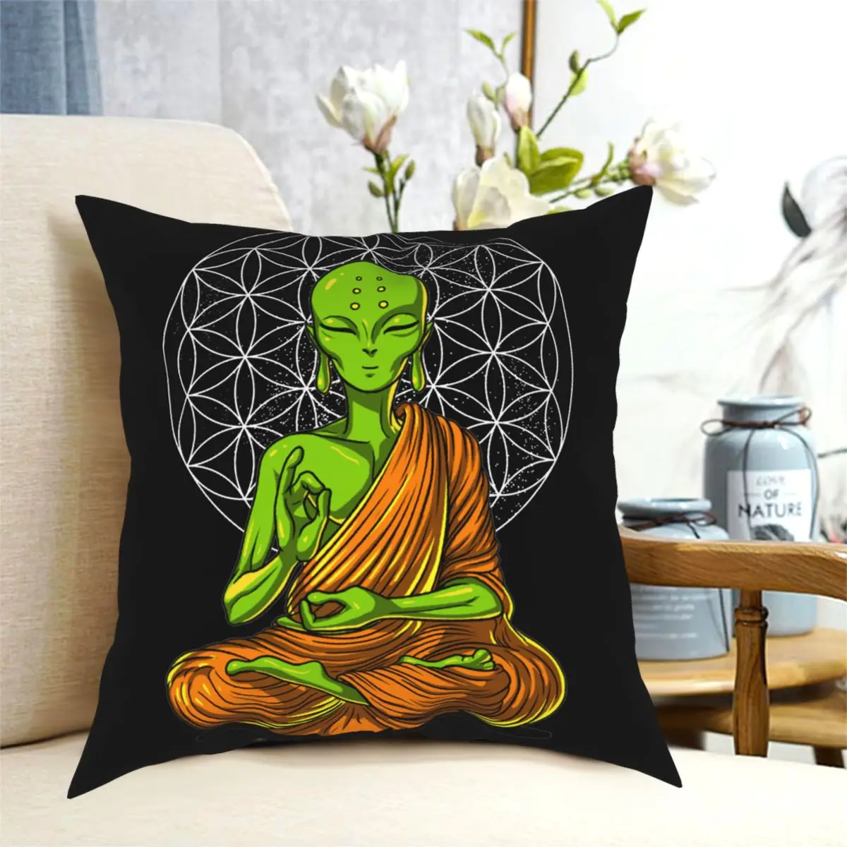 Космический Инопланетянин искусственная задняя крышка декоративная подушка для