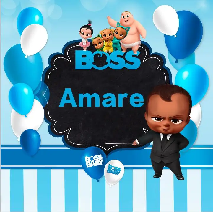 8x8FT синие полосы шары ребенок босс пользовательские Фотостудия фоны Виниловые 240