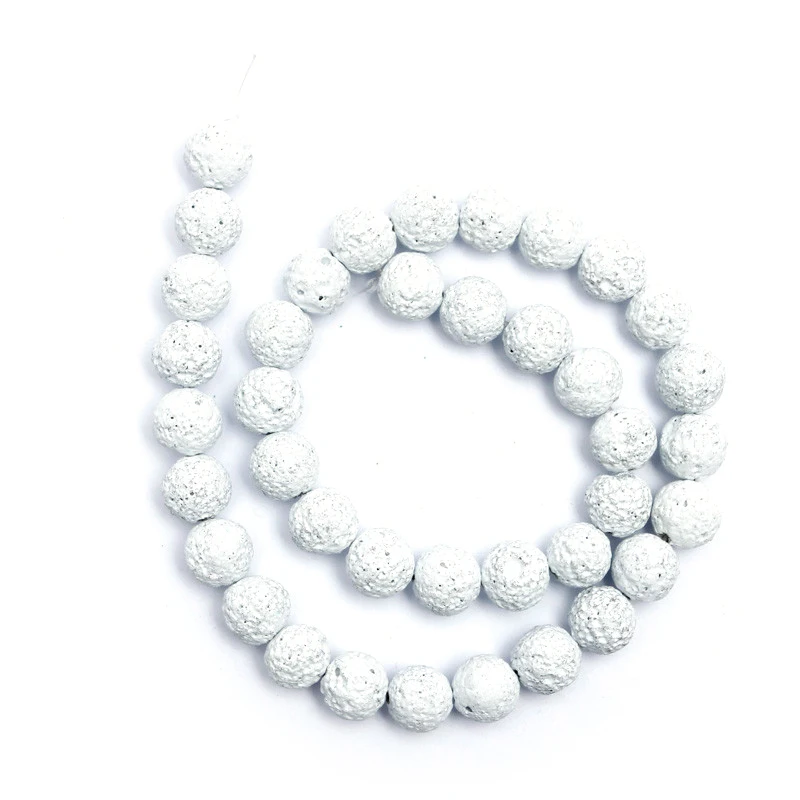 Красочный камень из вулканической лавы круглые бусины натурального камня рок