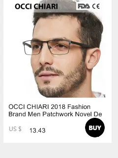 OCCI CHIARI, модный бренд, мужские лоскутные очки, дизайн, прямоугольные очки, прозрачные линзы, оптическая оправа, очки, W-CERIONI