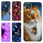 Realme C21Y чехол RMX3261 милый Кот Бабочка Мягкий чехол для телефона чехол s Мягкие Тонкие Чехлы для Oppo Realme C21Y C 21Y задняя крышка RealmeC21Y Coque