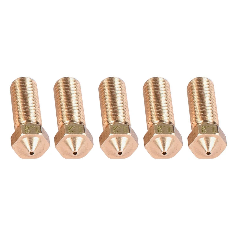 5 шт. сопло вулкана 3D удлиненная латунная экструдер 1 2 мм для 75 мм|Компьютерные