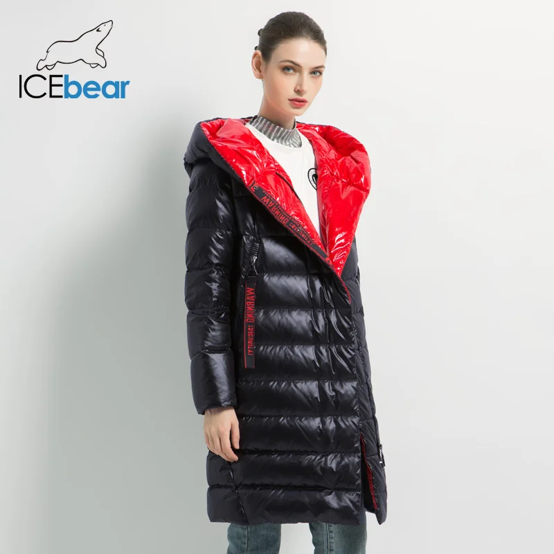 ICEbear 2019 женская зимняя повседневная тонкая куртка модная высокое качество новая
