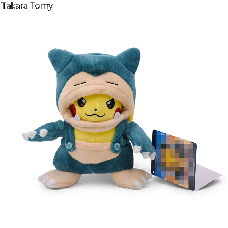 

Takara Tomy Japan Anime Pikachu Cosplay Snorlax Tyranitar Pokemon Peluche Plush Stuffed Toy Christmas Gift for Children