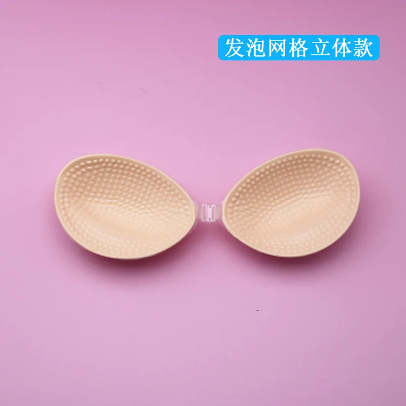 

Invisible bra foam breast paste silica gel mesh breathable thickening top thin bottom thick bra together top bracket