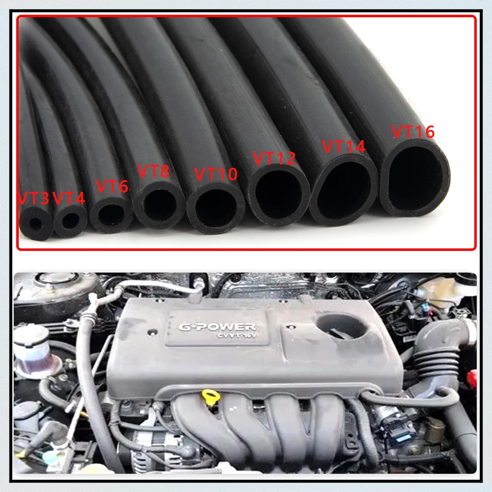 Universal 3/4/6/8/10/12/14mm Auto Motorcycle Vacuum Silicone Hose Racing Line Pipe Tube Gas Oil Fuel Petrol | Автомобили и
