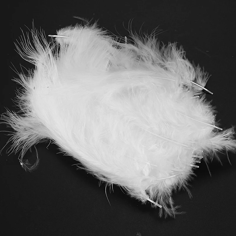 

100pcs Fluffy Marabou Feathers Party Wedding Trim Trimming Decor DIY 8-15 cm White