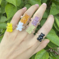 lost lady korean cute multicolor cloud donuts rings for girl women lovely resin finger rings jewelry childrens birthday gift