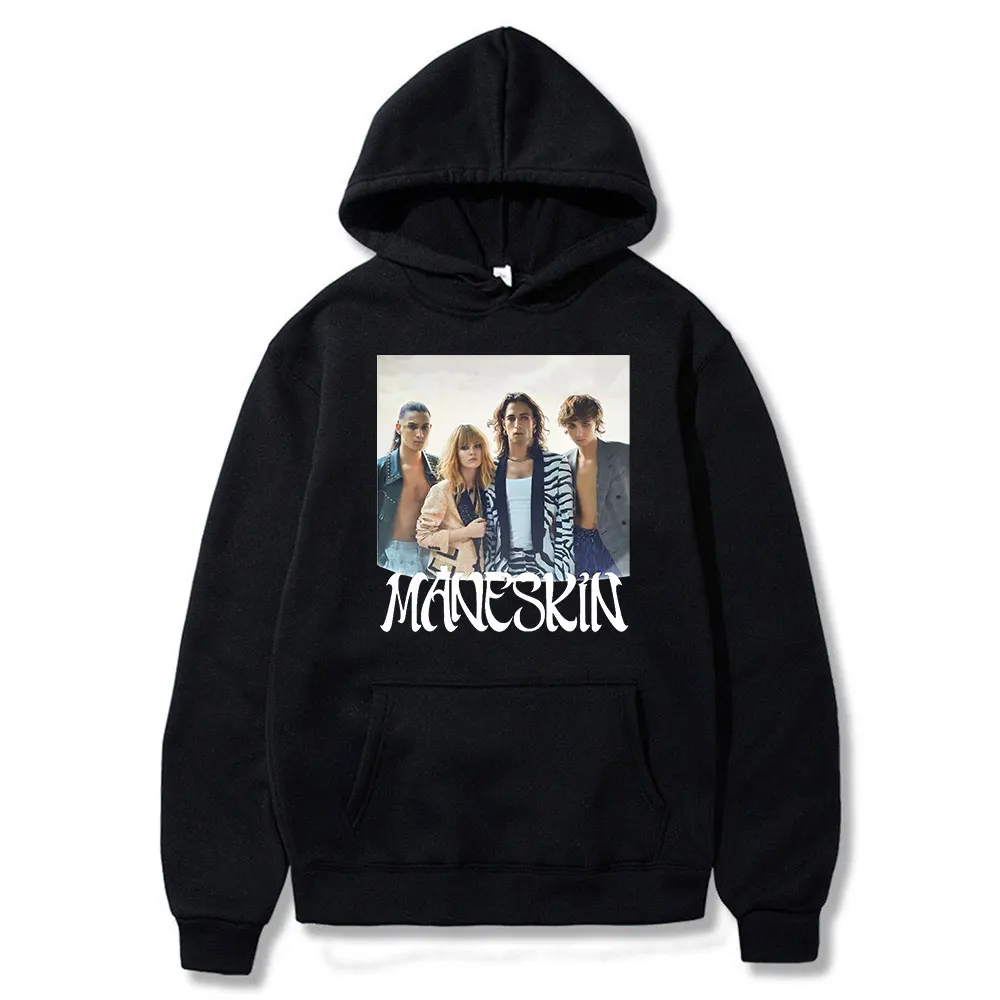 

Italian Band Maneskin Print summer hooded sweatshirts Men/Women Pure Cotton Fleece Hooded Fleece Novelty Men's Sets Unisex